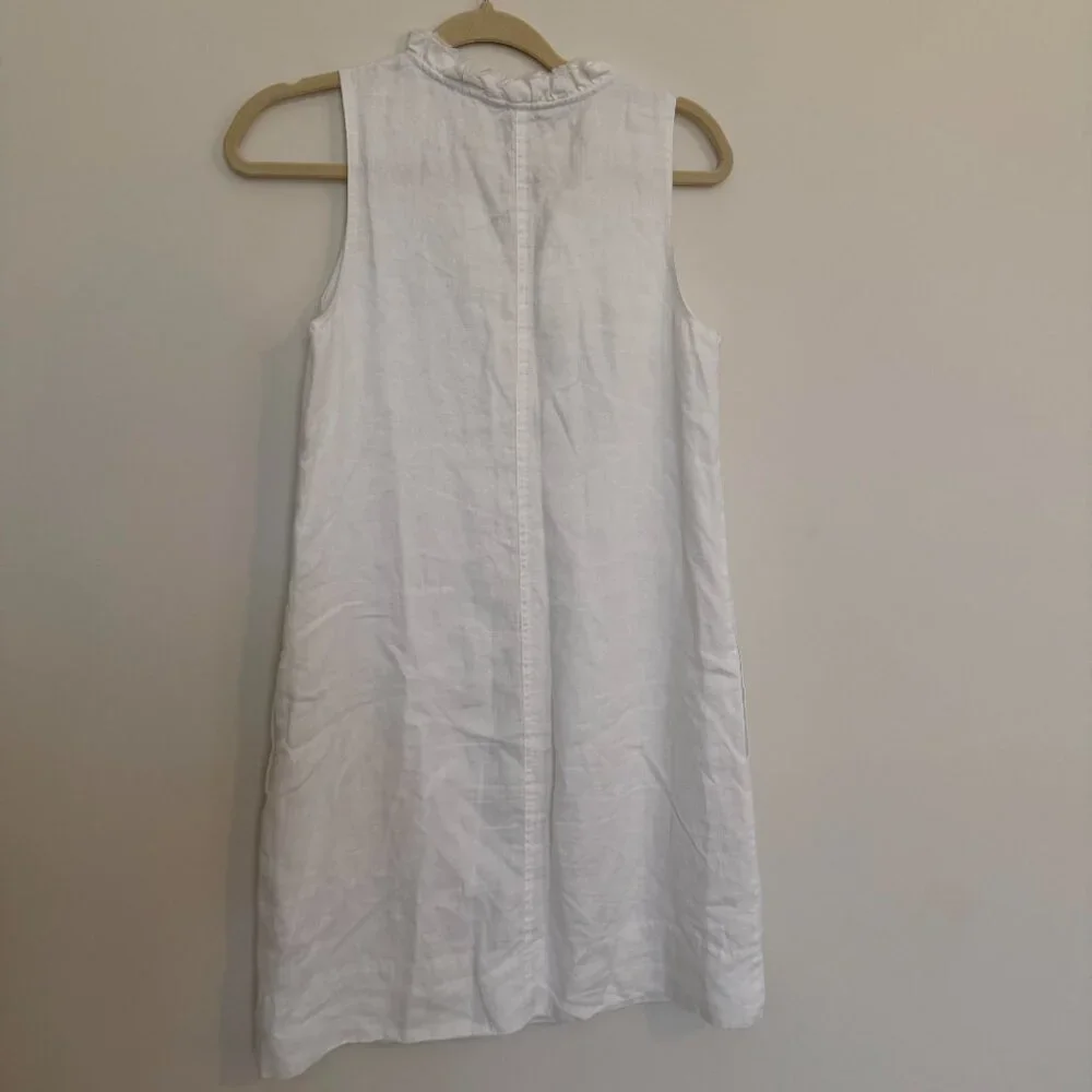 Tommy Bahama Two Palms Double Ruffle Dress 100% Linen Beachy Coastal White - XS - Picture 8 of 8